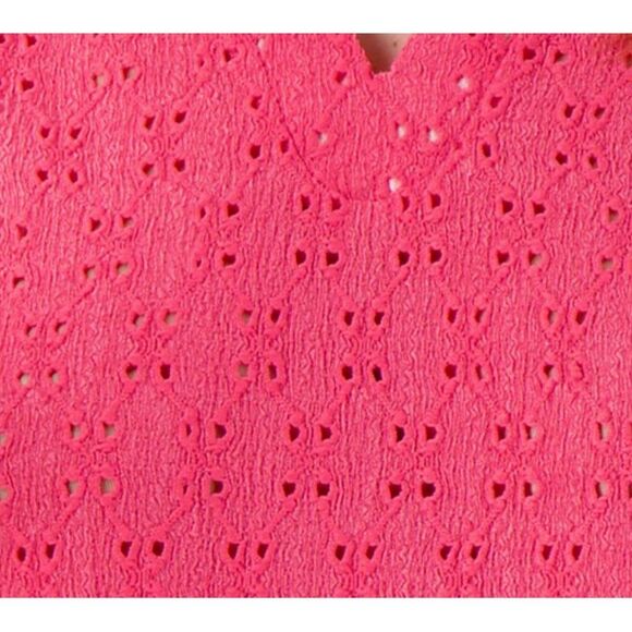 Susan Graver Women Top Passport Knit Eyelet 3/4 Sleeve Black Sz XXS A600386 - Picture 6 of 6